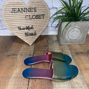 Carrano multicolor metallic slip on sandals